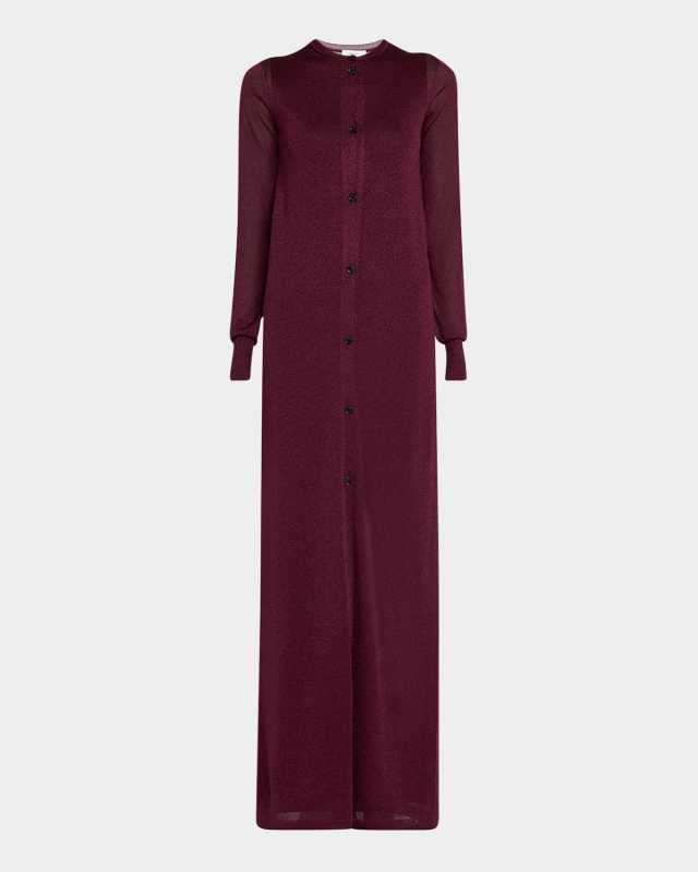 Long Lurex Knit Cardigan